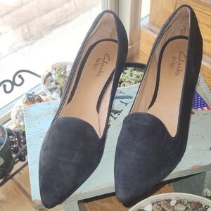 Clarks Black Kitten Heels